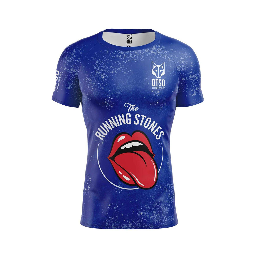 MEN'S SHORT SLEEVE SHIRT RUNNING STONES BLUE(メンズ半袖Tシャツ ランニングストーンズ ブルー) - Rufus & Co. オンラインストア