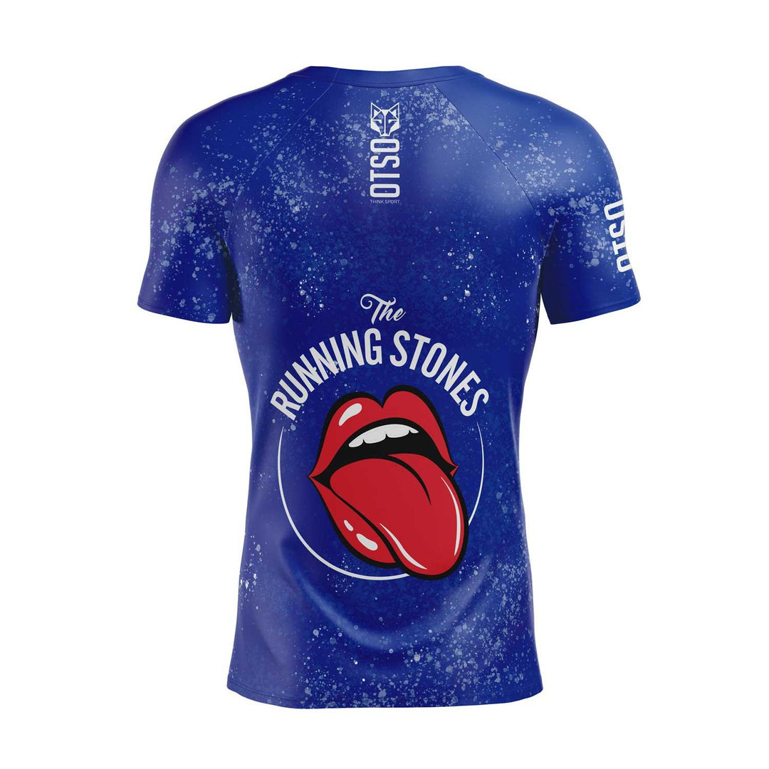 MEN'S SHORT SLEEVE SHIRT RUNNING STONES BLUE(メンズ半袖Tシャツ ランニングストーンズ ブルー) - Rufus & Co. オンラインストア