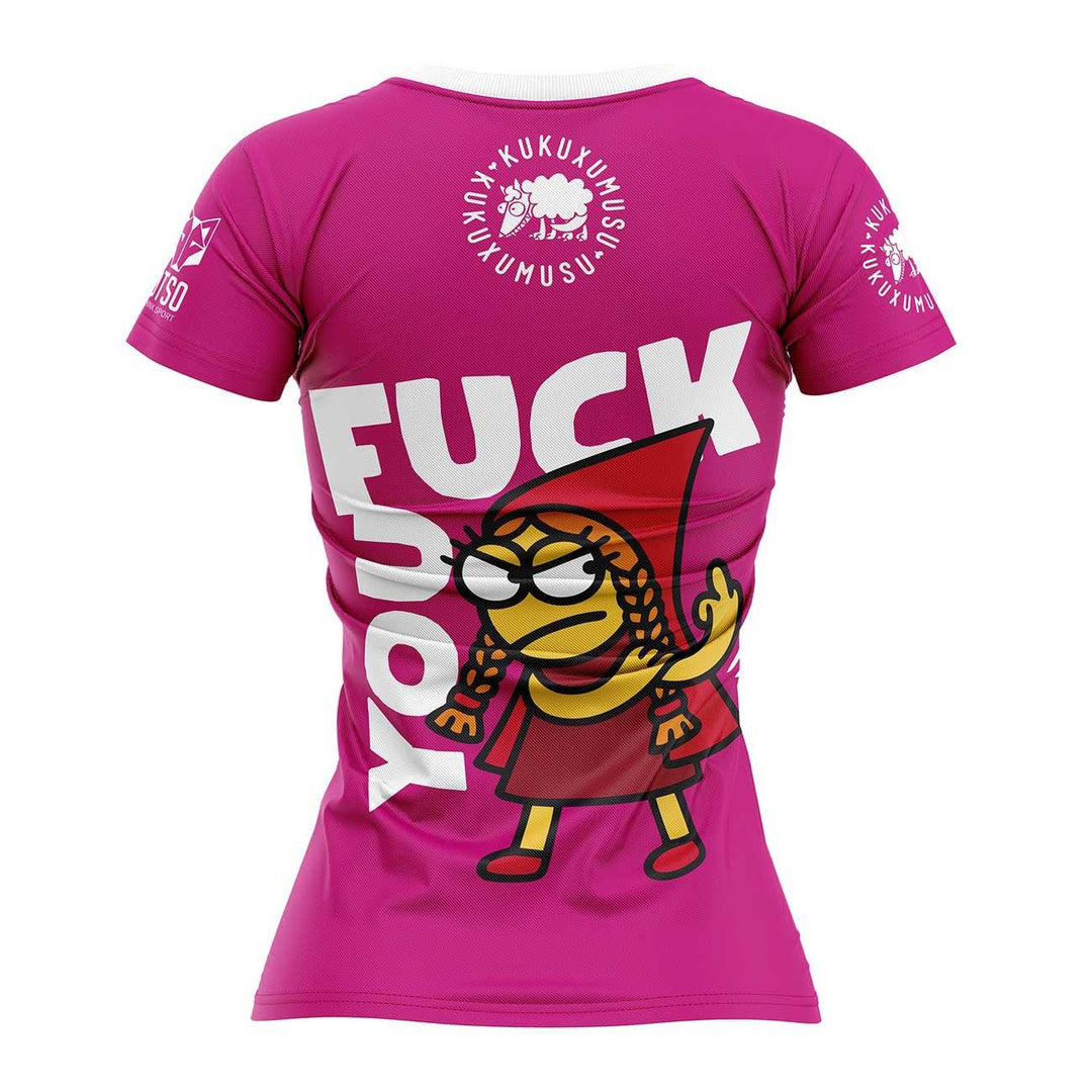 OTSO Kukuxumusu Women's Short Sleeve T-Shirt Fuck You (ククスムス Fxxk You レディース半袖Tシャツ) - Rufus & Co. オンラインストア