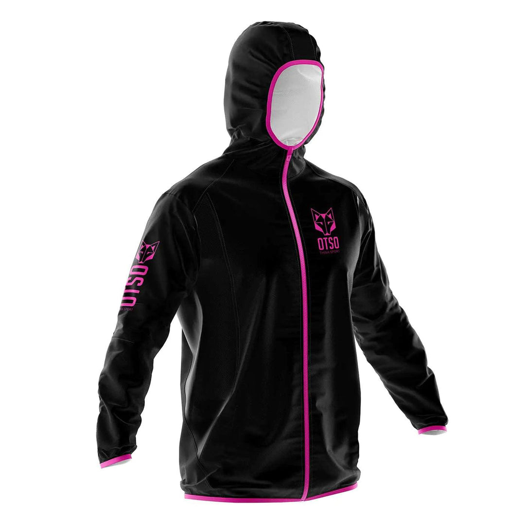 Waterproof Jacket Ultra Light Black & Fluo Pink (ユニセックス ウォータープルーフジャケット ウルトラライト ブラックxピンク) - Rufus & Co. オンラインストア