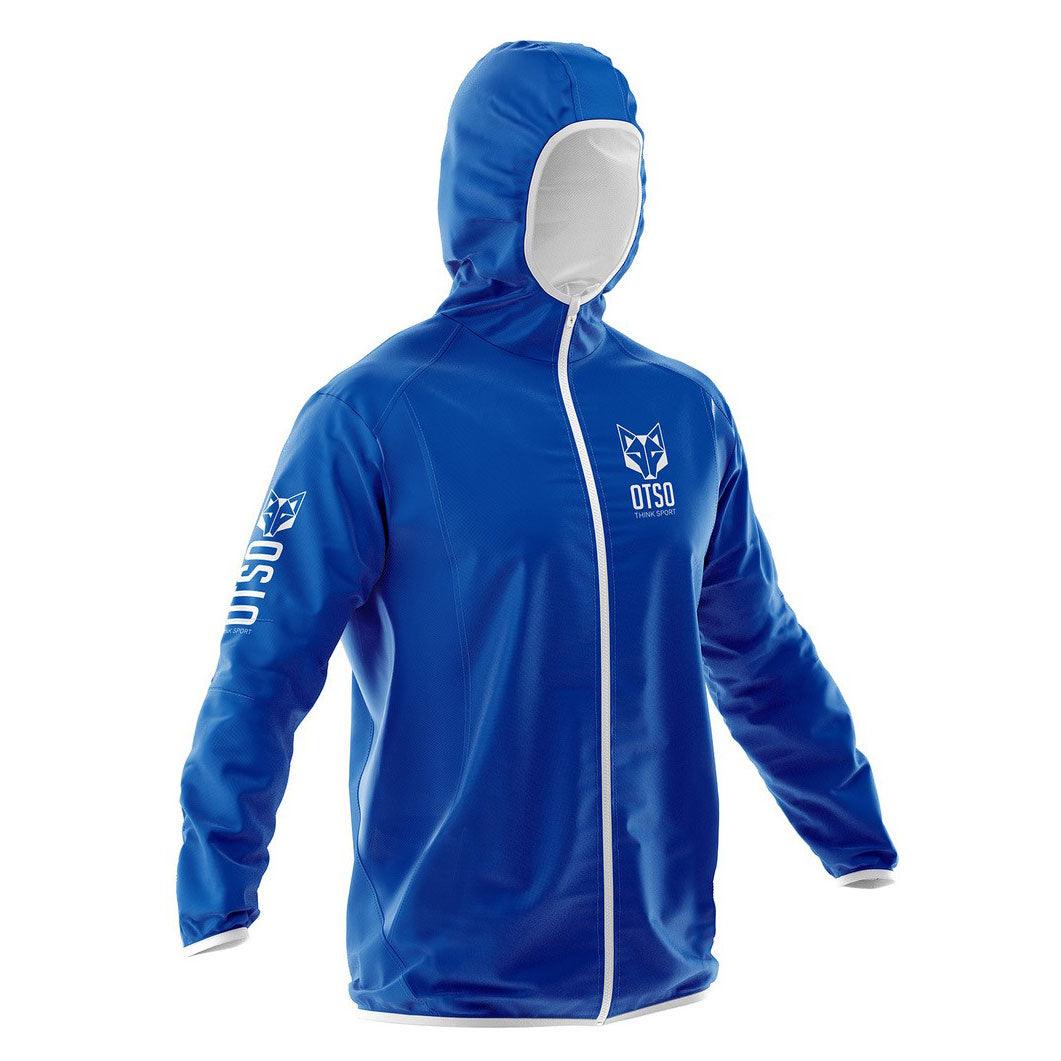 Waterproof Jacket Ultra Light Electric Blue & White (ユニセックス ウォータープルーフジャケット ウルトラライト エレクトリックブルー&ホワイト) - Rufus & Co. オンラインストア
