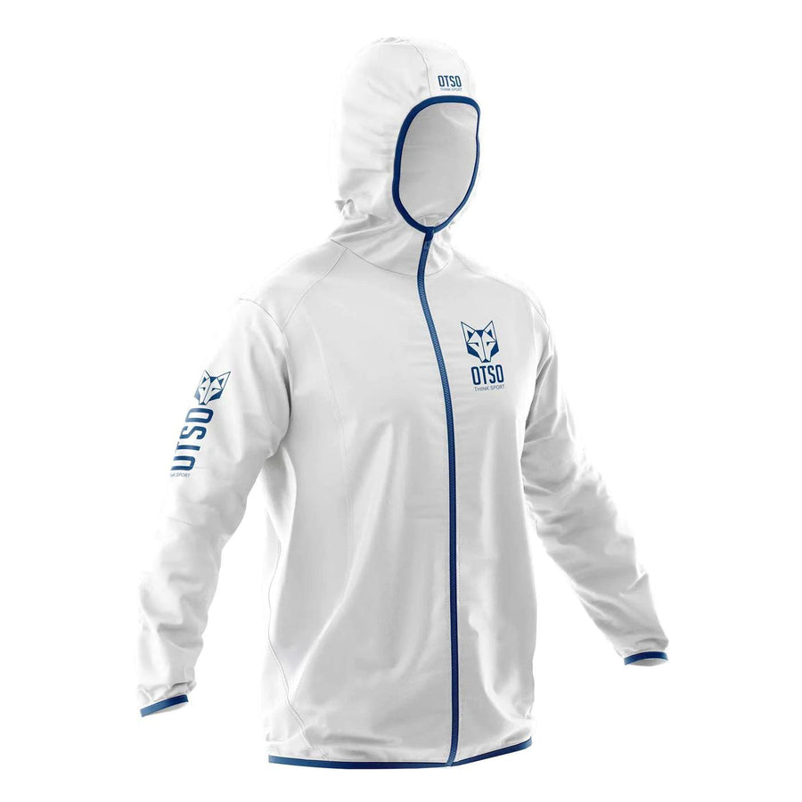 Waterproof Jacket Ultra Light White Royal Blue (ユニセックス ウォータープルーフジャケット ウルトラライト ホワイトxロイヤルブルー) - Rufus & Co. オンラインストア