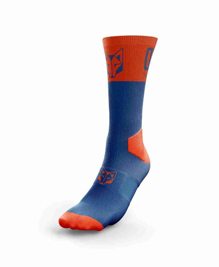 MULTISPORT SOCKS HIGH CUT NAVY BLUE & ORANGE(マルチスポーツソックス ハイカット ネイビー&オレンジ) - Rufus & Co. オンラインストア