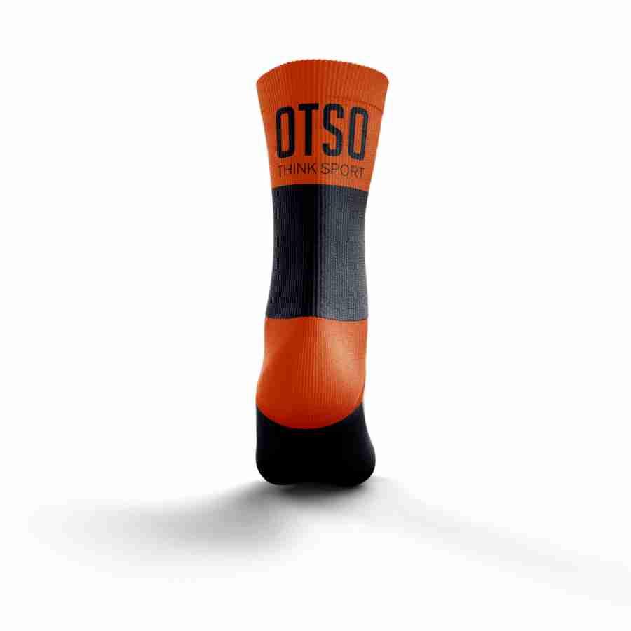 MULTISPORT SOCKS MEDIUM CUT BLACK & FLUO ORANGE(マルチスポーツソックス ミディアムカット ブラック&オレンジ) - Rufus & Co. オンラインストア