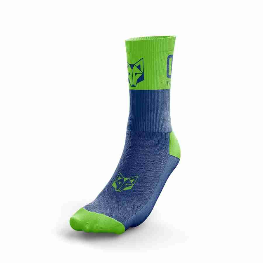 MULTISPORT SOCKS MEDIUM CUT ELECTRIC BLUE & FLUO GREEN(マルチスポーツソックスミディアムカット ブルー&グリーン) - Rufus & Co. オンラインストア