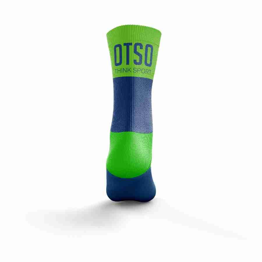 MULTISPORT SOCKS MEDIUM CUT ELECTRIC BLUE & FLUO GREEN(マルチスポーツソックスミディアムカット ブルー&グリーン) - Rufus & Co. オンラインストア