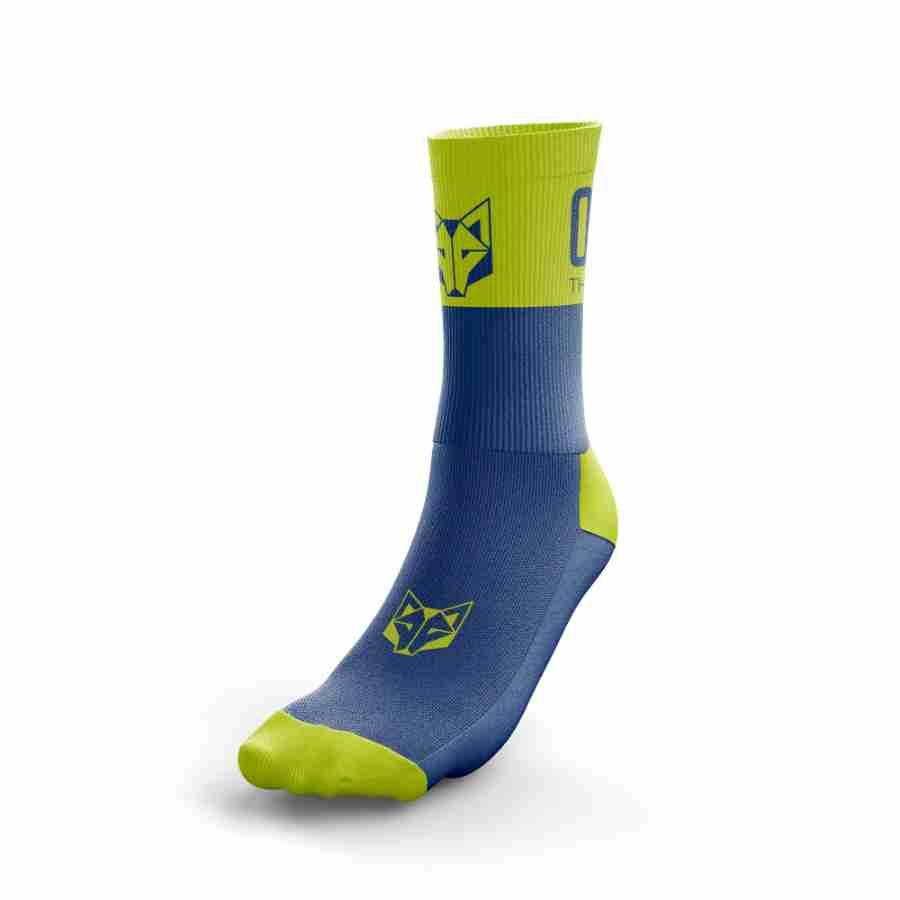 MULTISPORT SOCKS MEDIUM CUT ELECTRIC BLUE & FLUO YELLOW(マルチスポーツソックスミディアムカット ブルー&イエロー) - Rufus & Co. オンラインストア