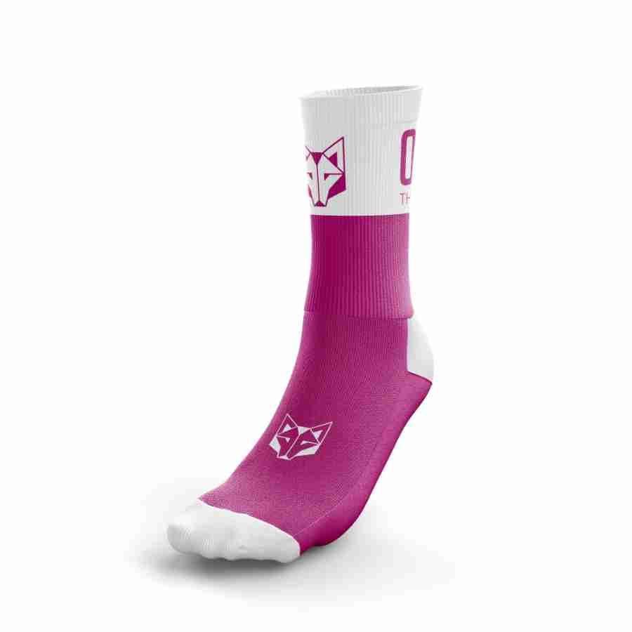 MULTISPORT SOCKS MEDIUM CUT FLUO PINK & WHITE(マルチスポーツソックス ミディアムカット ピンク&ホワイト) - Rufus & Co. オンラインストア