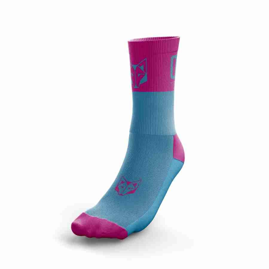 MULTISPORT SOCKS MEDIUM CUT LIGHT BLUE & FLUO PINK(マルチスポーツソックス ミディアムカット ライトブルー&ピンク) - Rufus & Co. オンラインストア