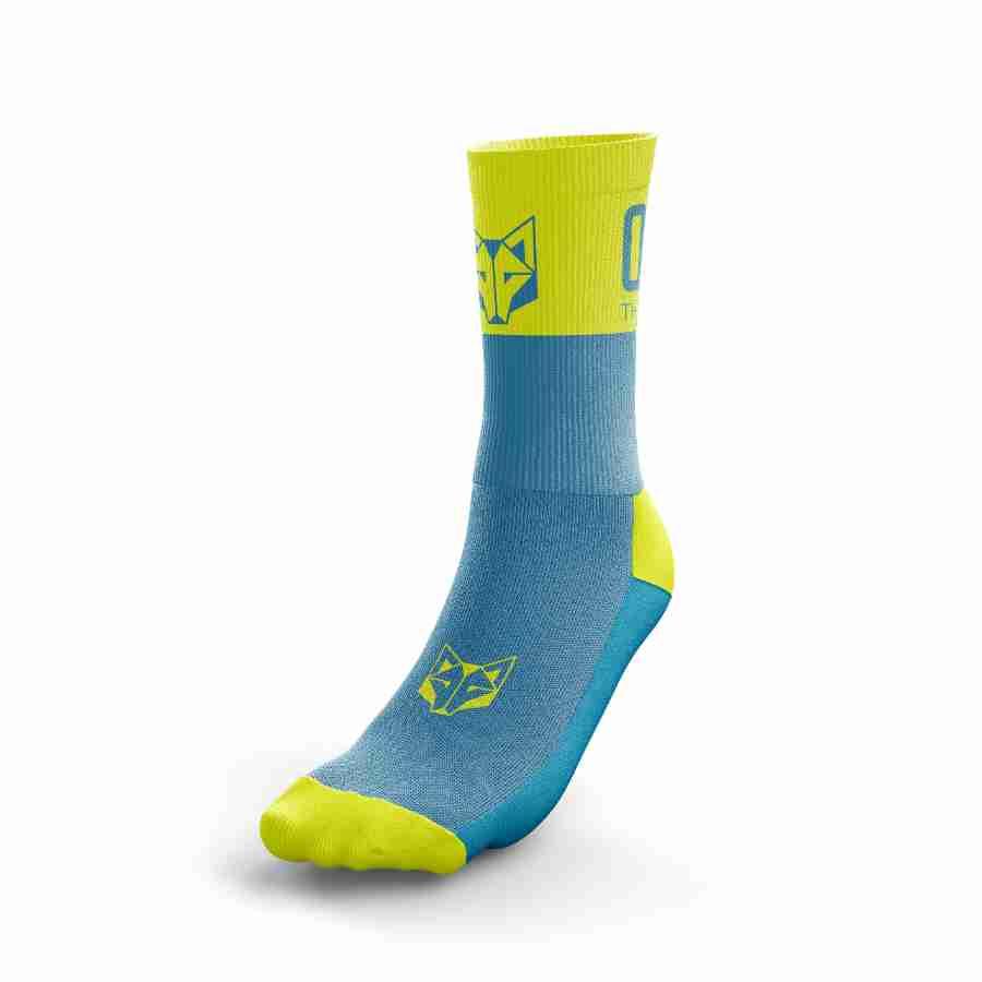 MULTISPORT SOCKS MEDIUM CUT LIGHT BLUE & FLUO YELLOW(マルチスポーツソックス ミディアムカット ライトブルー&イエロー) - Rufus & Co. オンラインストア