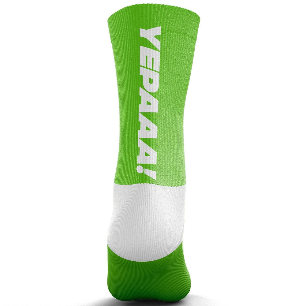 MULTISPORT SOCKS MEDIUM CUT LIMITED EDITION YEPAAA FLUO GREEN(マルチスポーツソックス ミディアムカット 限定YEPAAA!グリーン) - Rufus & Co. オンラインストア