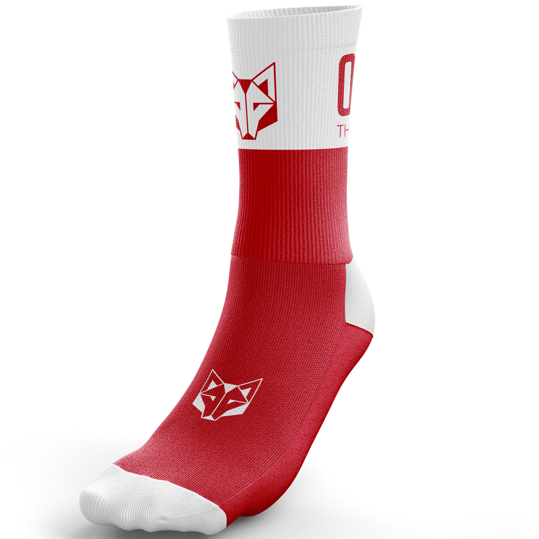 MULTISPORT SOCKS MEDIUM CUT RED & WHITE(マルチスポーツソックス ミディアムカット レッド&ホワイト) - Rufus & Co. オンラインストア
