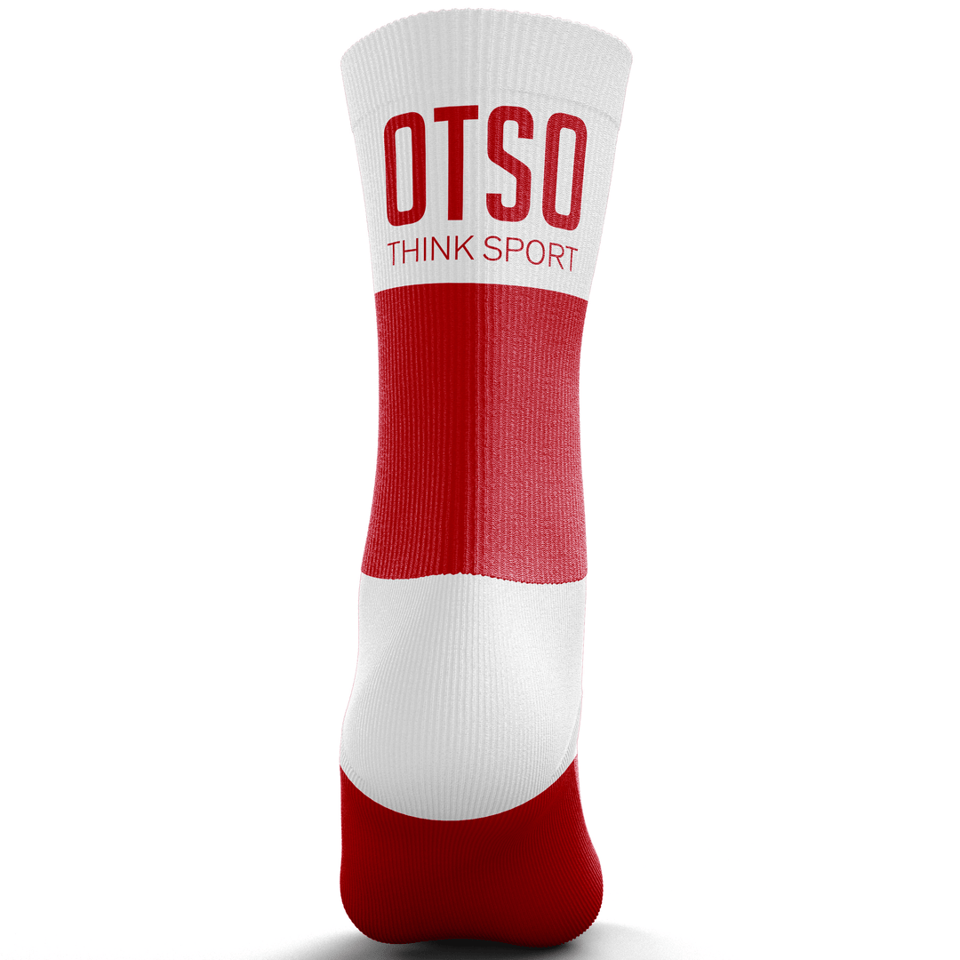 MULTISPORT SOCKS MEDIUM CUT RED & WHITE(マルチスポーツソックス ミディアムカット レッド&ホワイト) - Rufus & Co. オンラインストア