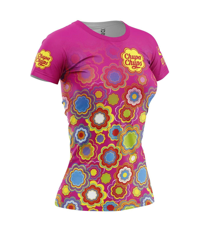 OTSO Women’s Short Sleeve Shirt Chupa Chups Floral Pink (レディース半袖Tシャツ チュッパチャップス フローラルピンク) - Rufus & Co. オンラインストア