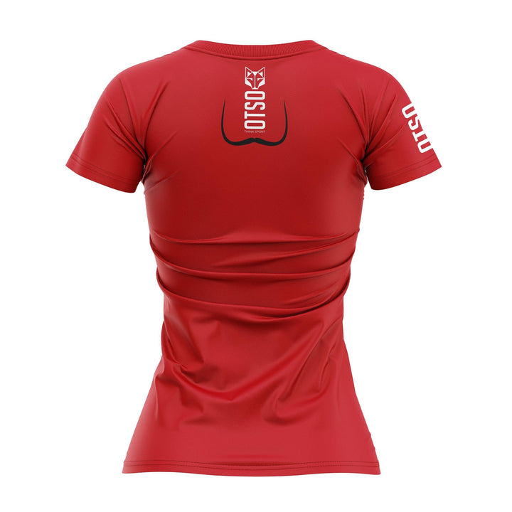 WOMEN'S SHORT SLEEVE MOUSTACHE RED(レディース半袖Tシャツ ひげ赤) - Rufus & Co. オンラインストア