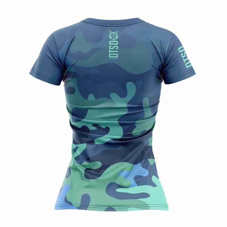 WOMEN'S SHORT SLEEVE SHIRT CAMO BLUE(レディース半袖Tシャツ 迷彩ブルー) - Rufus & Co. オンラインストア