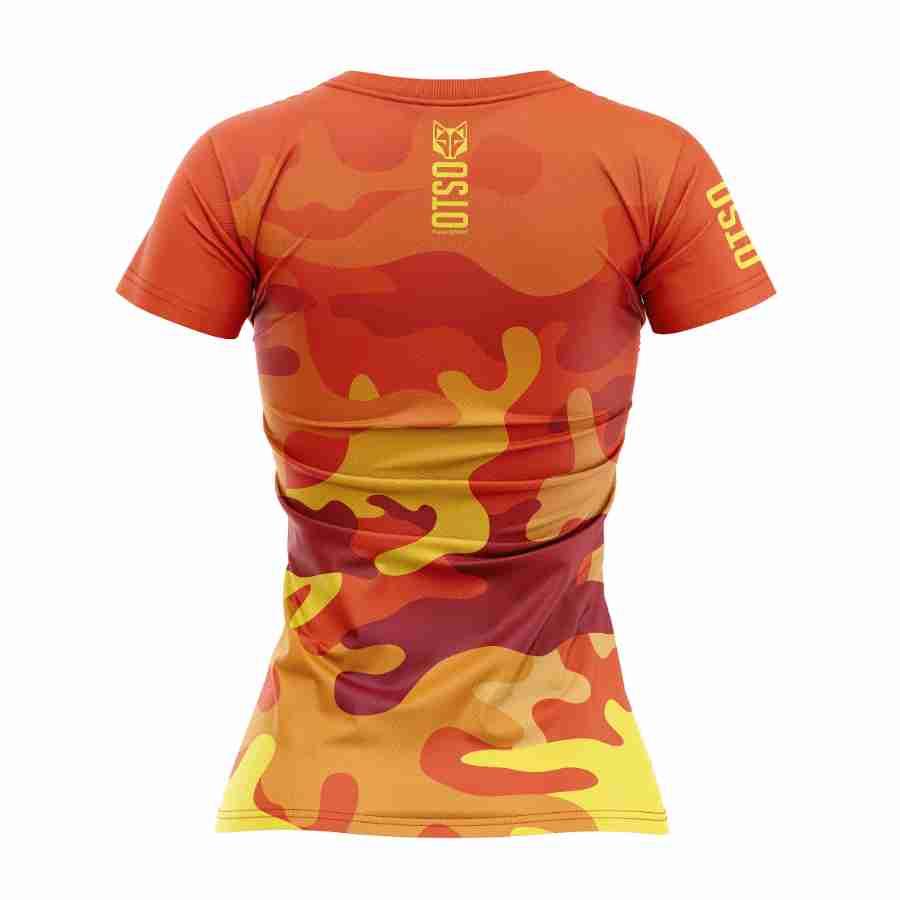 WOMEN'S SHORT SLEEVE SHIRT CAMO ORANGE(レディース半袖Tシャツ 迷彩オレンジ) - Rufus & Co. オンラインストア