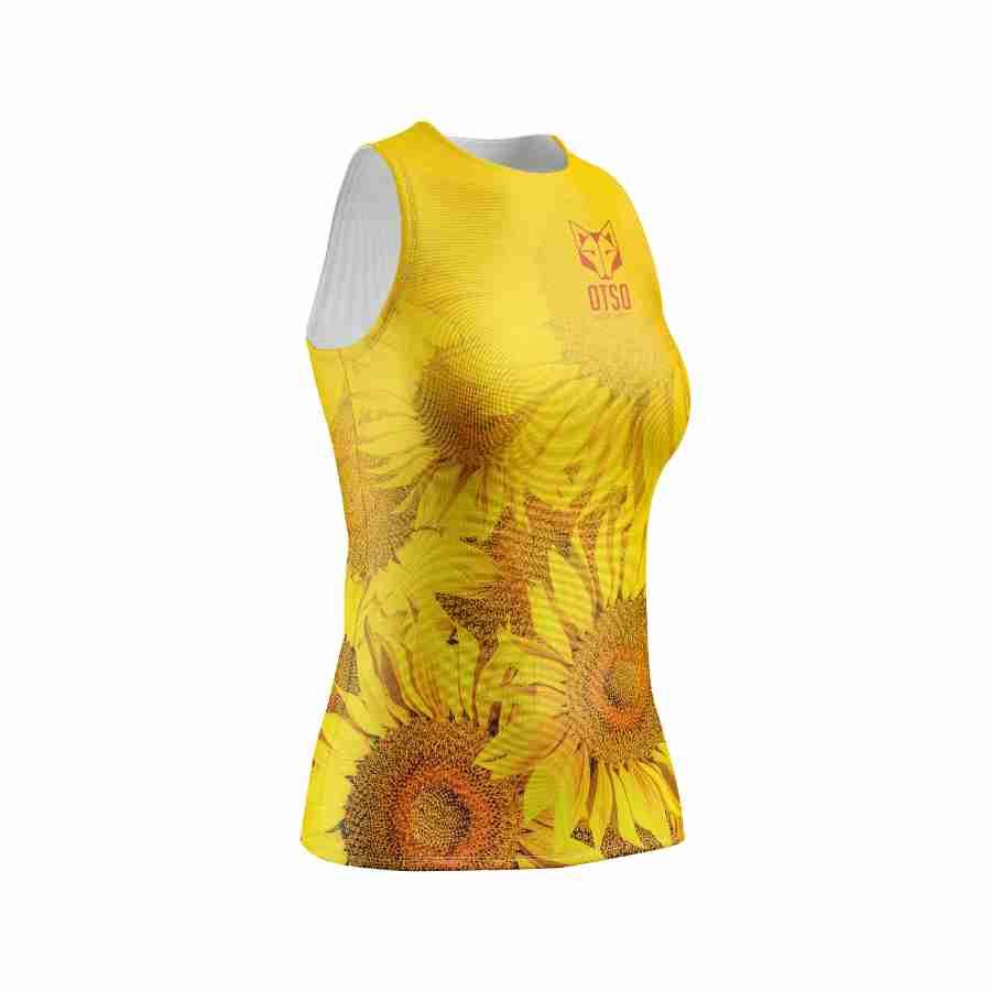 WOMEN'S SINGLET SUNFLOWER(レディースノースリーブTシャツ ひまわり) - Rufus & Co. オンラインストア