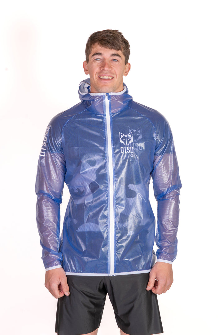 Waterproof Jacket Ultra Light Electric Blue & White (ユニセックス ウォータープルーフジャケット ウルトラライト エレクトリックブルー＆ホワイト)