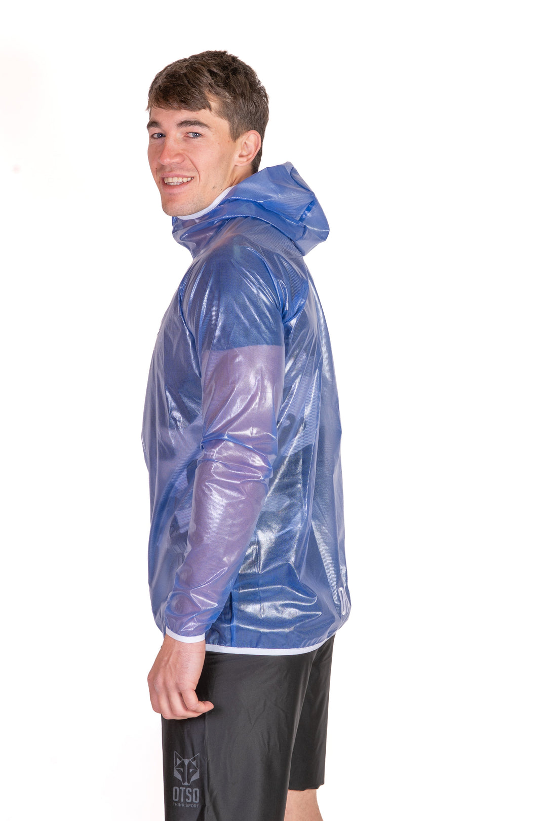 Waterproof Jacket Ultra Light Electric Blue & White (ユニセックス ウォータープルーフジャケット ウルトラライト エレクトリックブルー＆ホワイト)