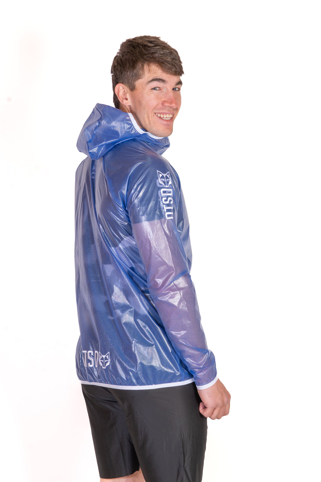 Waterproof Jacket Ultra Light Electric Blue & White (ユニセックス ウォータープルーフジャケット ウルトラライト エレクトリックブルー＆ホワイト)