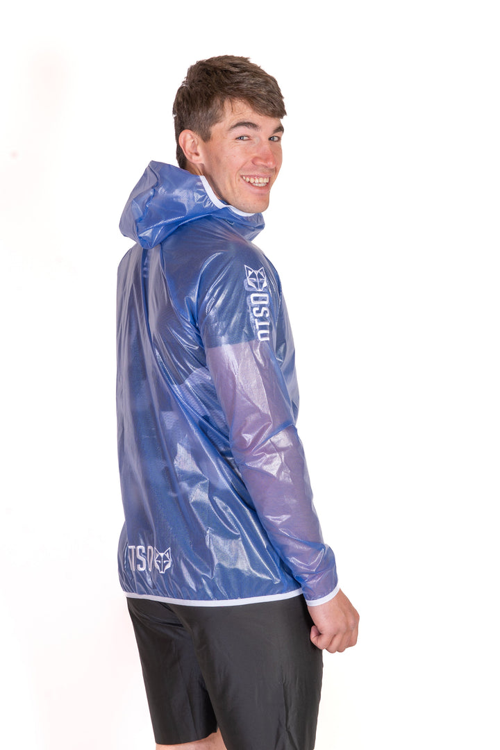 Waterproof Jacket Ultra Light Electric Blue & White (ユニセックス ウォータープルーフジャケット ウルトラライト エレクトリックブルー＆ホワイト)