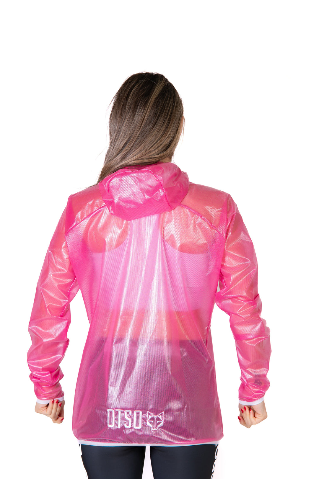 Waterproof Jacket Ultra Light Fluo Pink & White (ユニセックス ウォータープルーフジャケット ウルトラライト ピンク×ホワイト)