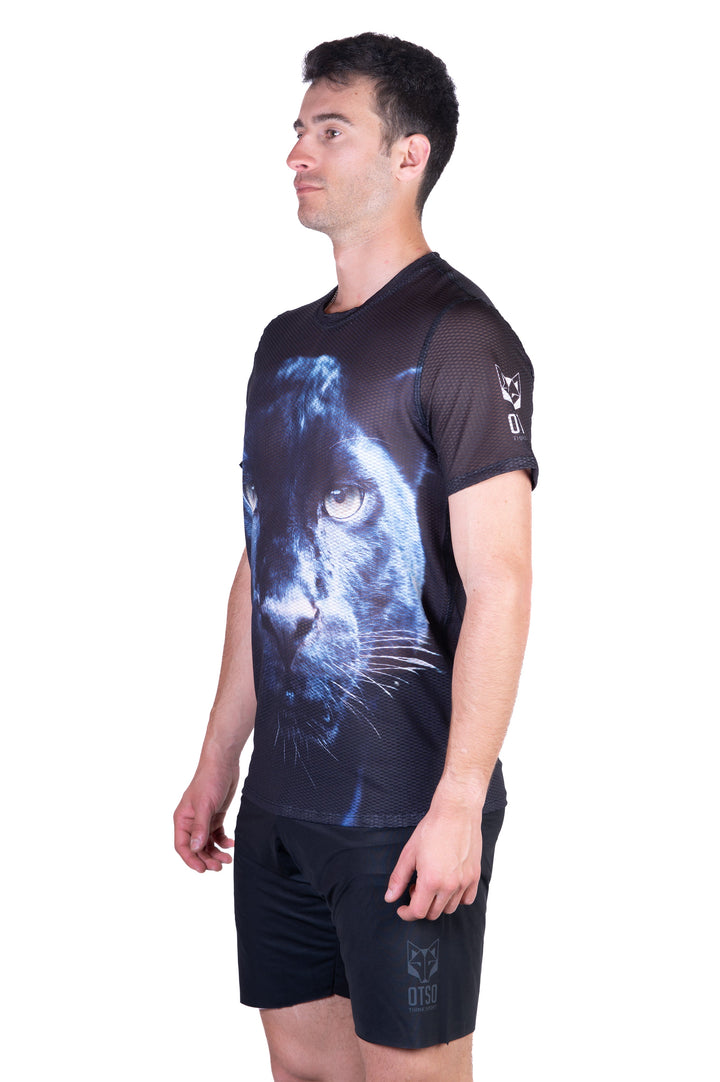 MEN'S SHORT SLEEVE SHIRT PANTHER(メンズ半袖Tシャツ 黒ヒョウ)