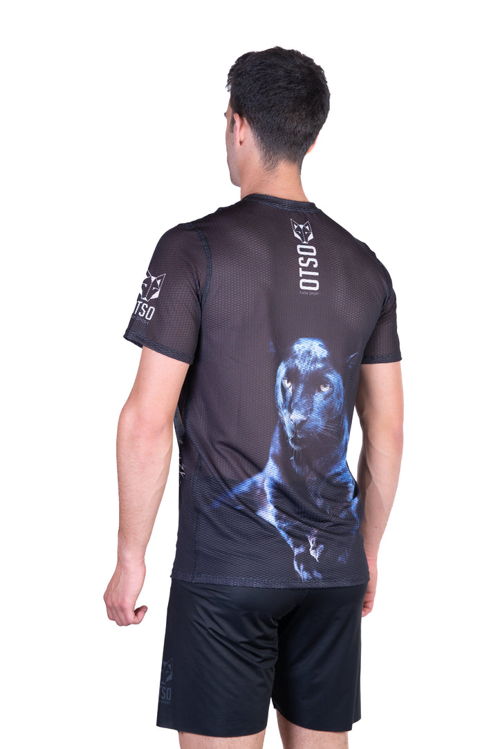 MEN'S SHORT SLEEVE SHIRT PANTHER(メンズ半袖Tシャツ 黒ヒョウ)