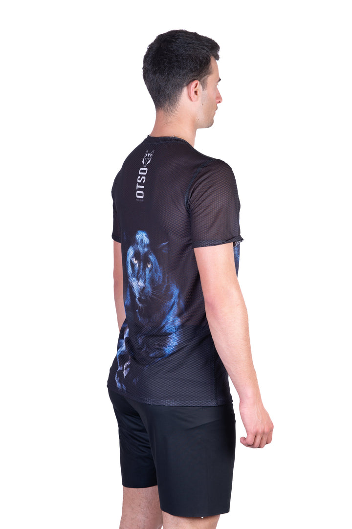 MEN'S SHORT SLEEVE SHIRT PANTHER(メンズ半袖Tシャツ 黒ヒョウ)