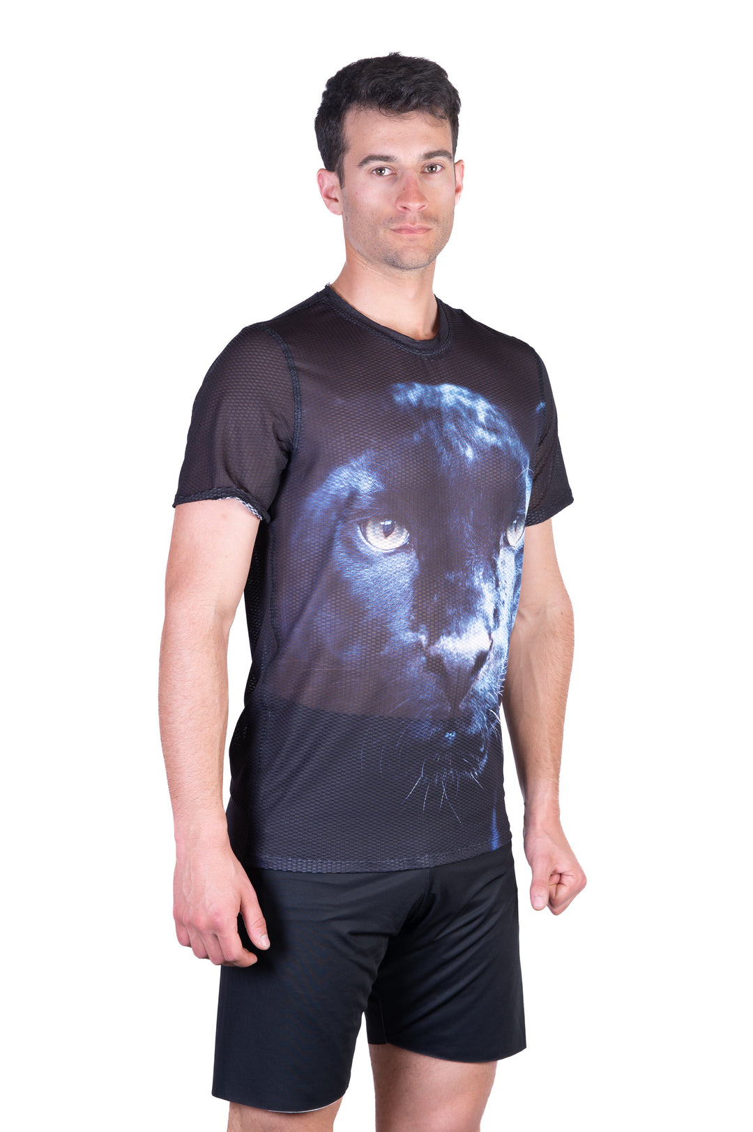 MEN'S SHORT SLEEVE SHIRT PANTHER(メンズ半袖Tシャツ 黒ヒョウ)