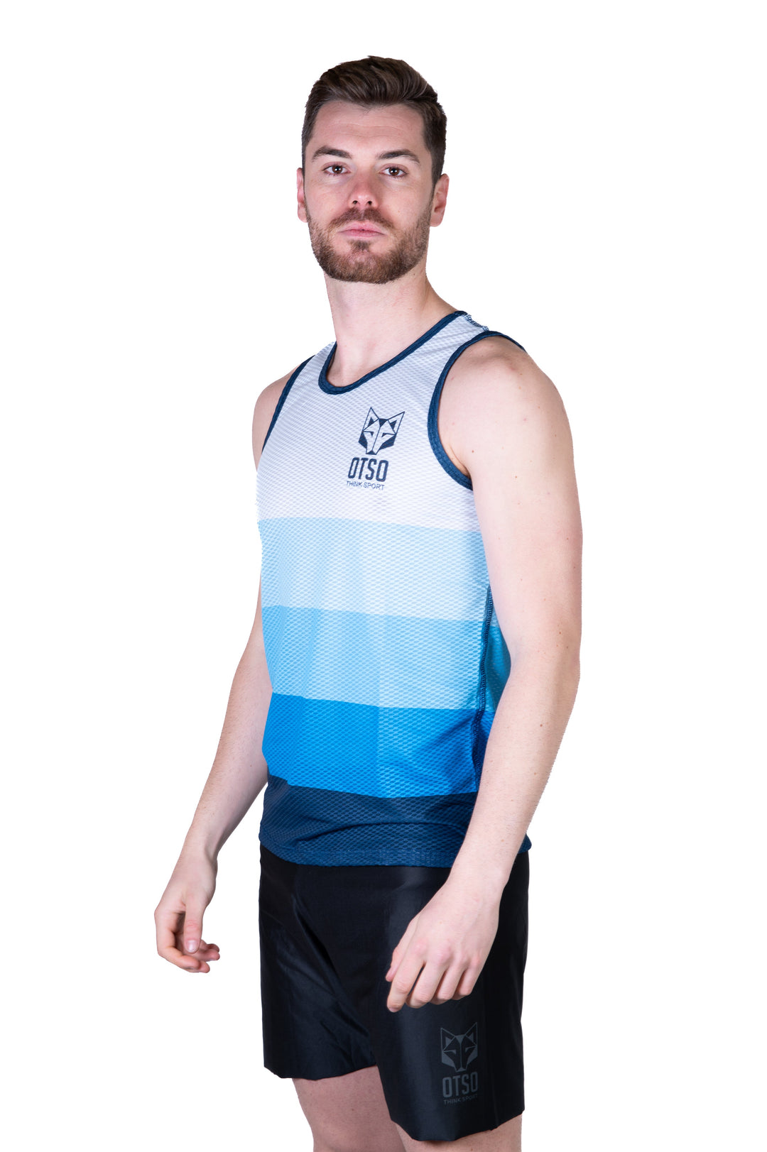 MEN'S SINGLET BLUE(メンズ ノースリーブシャツ ブルー)