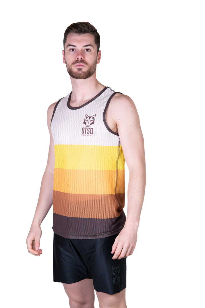 MEN'S SINGLET YELLOW(メンズノースリーブシャツ イエロー)