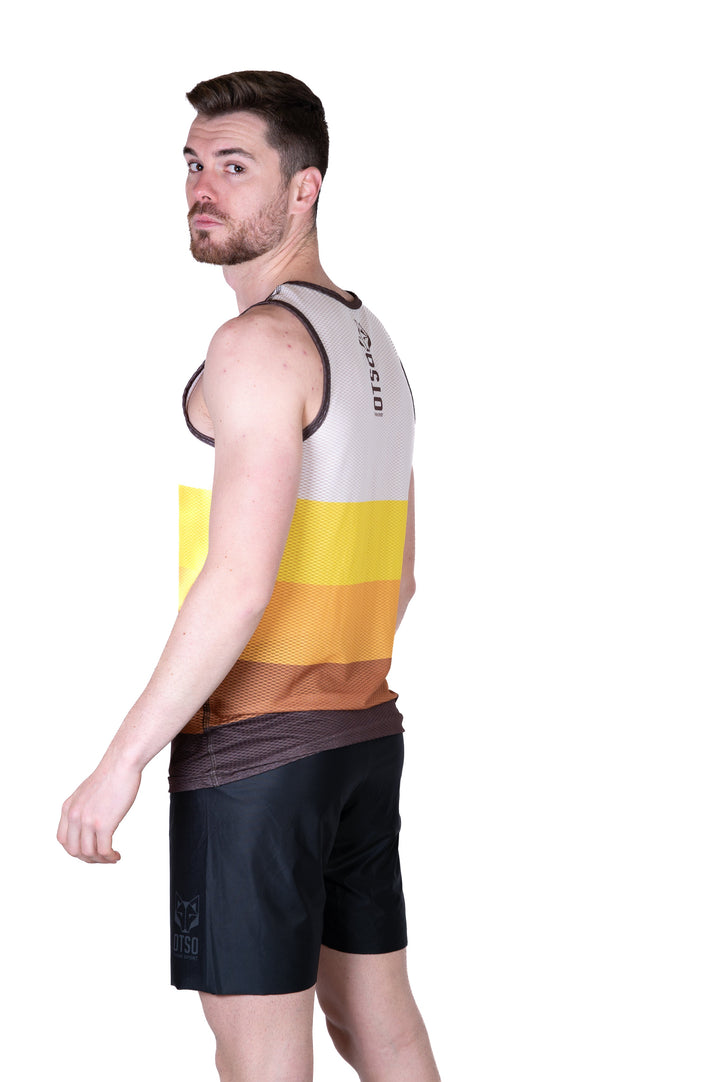 MEN'S SINGLET YELLOW(メンズノースリーブシャツ イエロー)