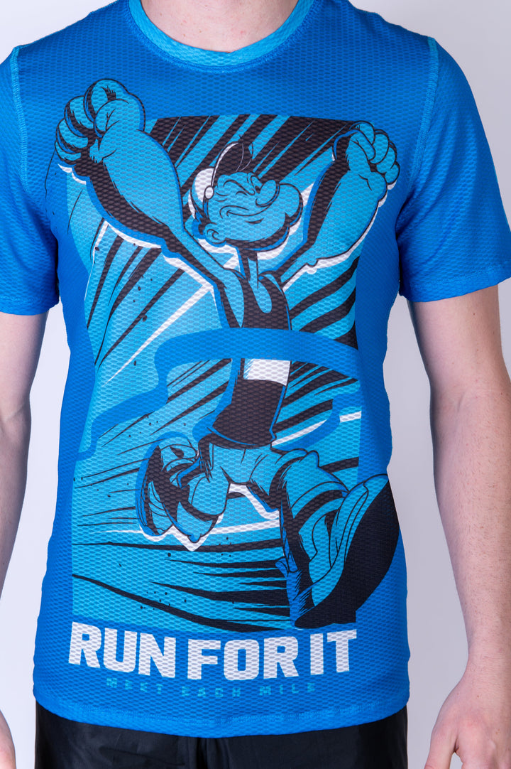 OTSO Men’s Short Sleeve  Popeye Run For It (メンズ半袖Tシャツ ポパイ ラン フォー イット)