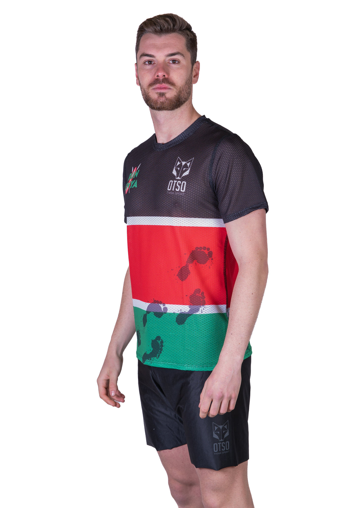 OTSO Men's Run Kenya Short Sleeve T-Shirt (メンズ ラン・ケニア 半袖Tシャツ)