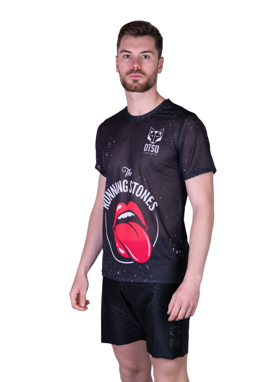 MEN'S SHORT SLEEVE SHIRT RUNNING STONES(メンズ半袖Tシャツ ランニングストーンズ)