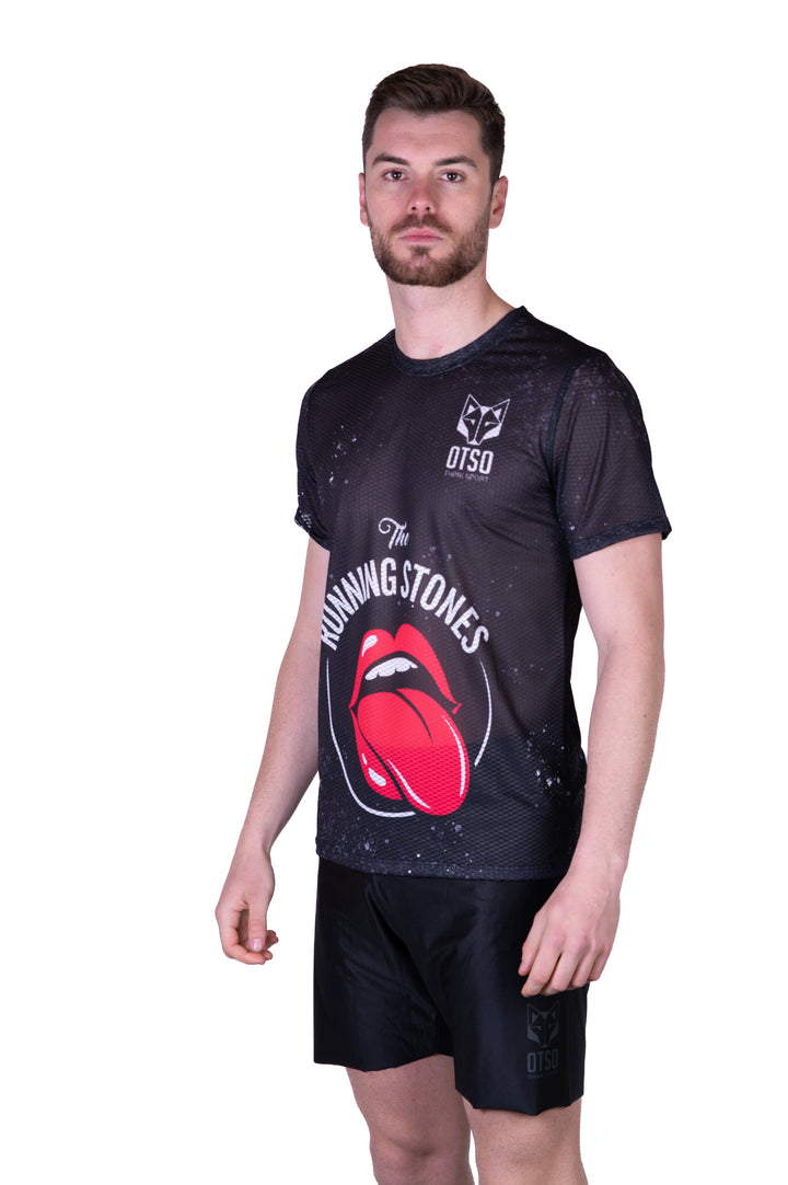 MEN'S SHORT SLEEVE SHIRT RUNNING STONES(メンズ半袖Tシャツ ランニングストーンズ)