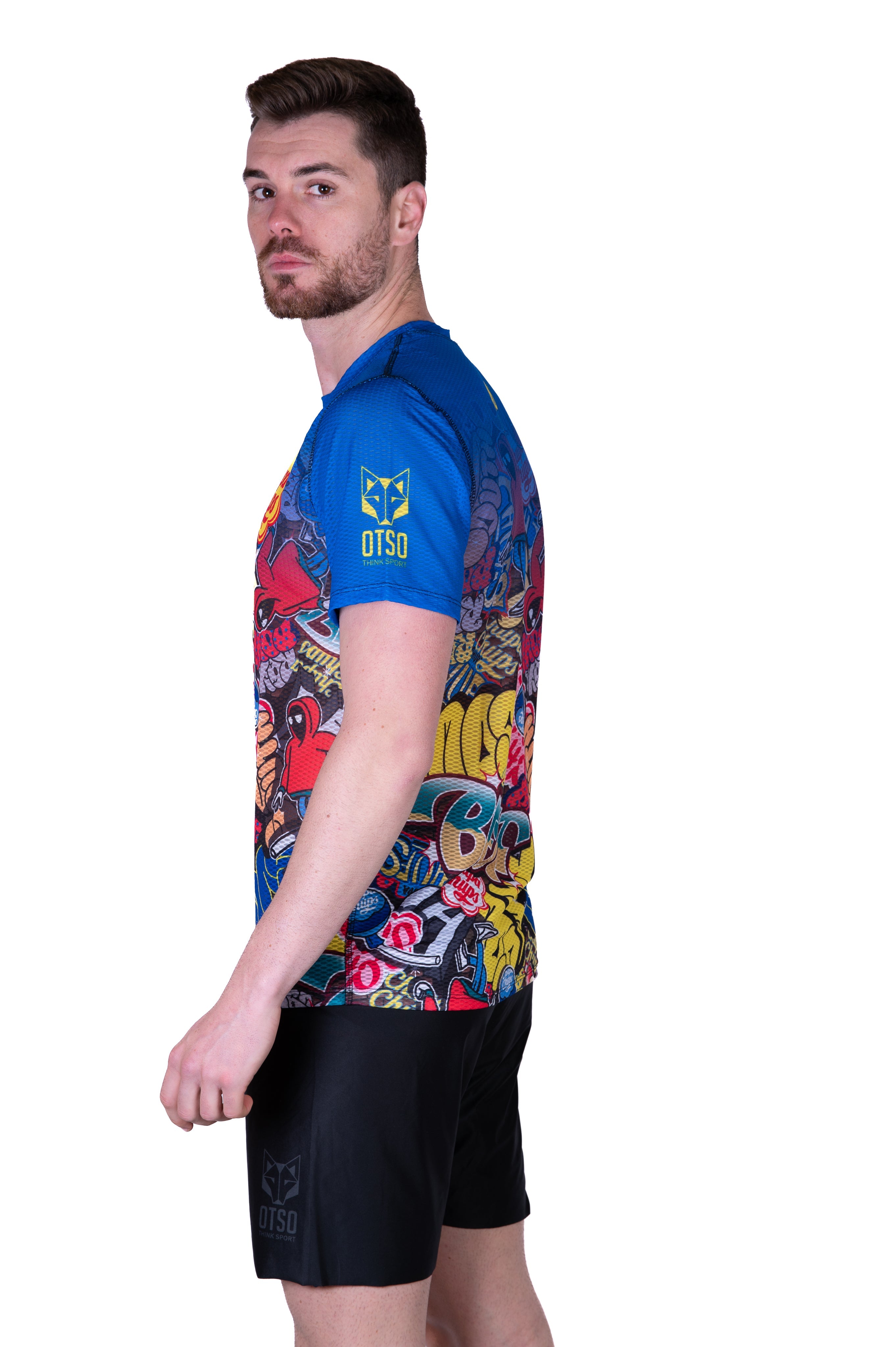 OTSO Men's Short Sleeve Shirt Chupa Chups Graffiti (メンズ半袖T