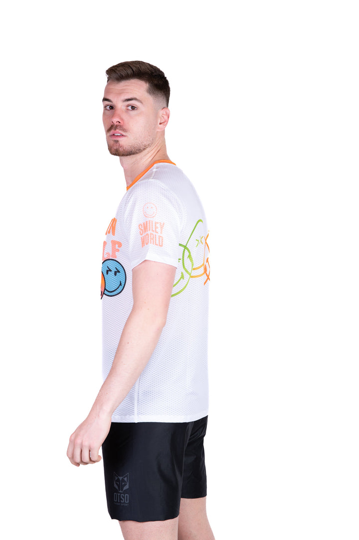 MEN'S SHORT SLEEVE SHIRT SMILEY WORLD BELIEVE(メンズ半袖Tシャツ スマイリーワールドビリーブ)