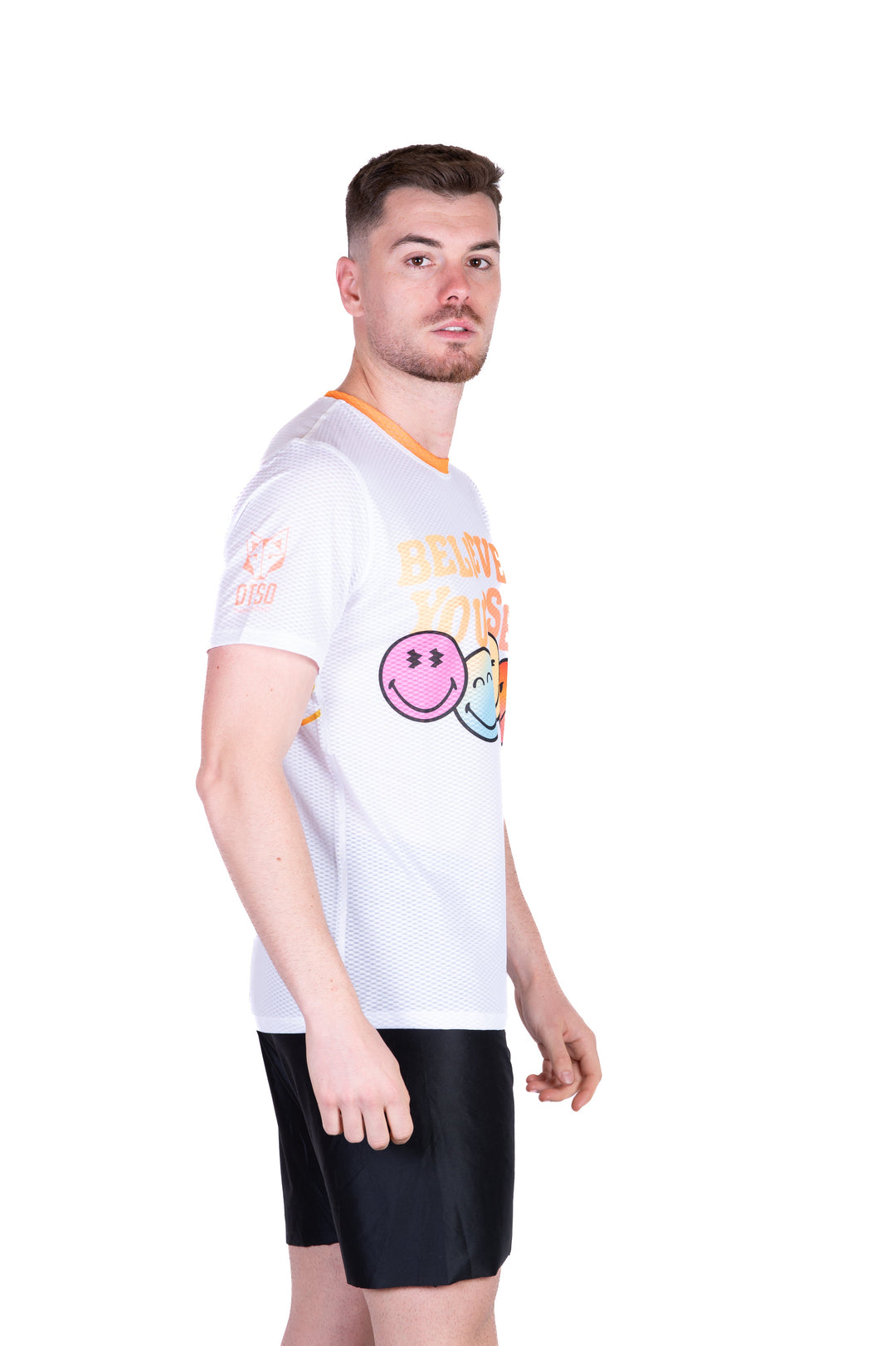 MEN'S SHORT SLEEVE SHIRT SMILEY WORLD BELIEVE(メンズ半袖Tシャツ スマイリーワールドビリーブ)
