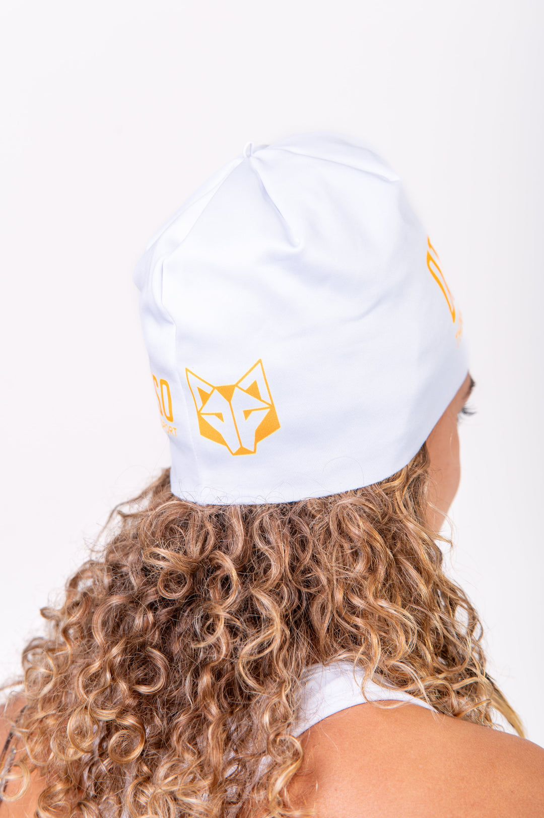HAT WHITE / FLUO ORANGE(スポーツキャップ ホワイト&オレンジ)