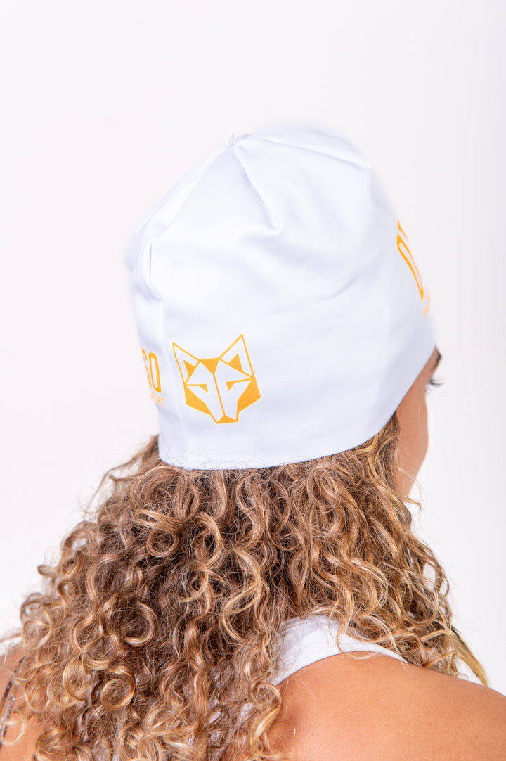 HAT WHITE / FLUO ORANGE(スポーツキャップ ホワイト&オレンジ)