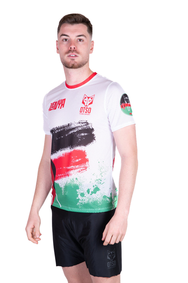 OTSO Kimbia Kenya Men's Short Sleeve T-Shirt (キンビアケニア メンズ半袖Tシャツ)