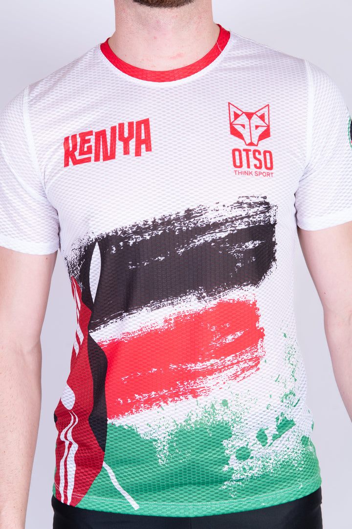 OTSO Kimbia Kenya Men's Short Sleeve T-Shirt (キンビアケニア メンズ半袖Tシャツ)