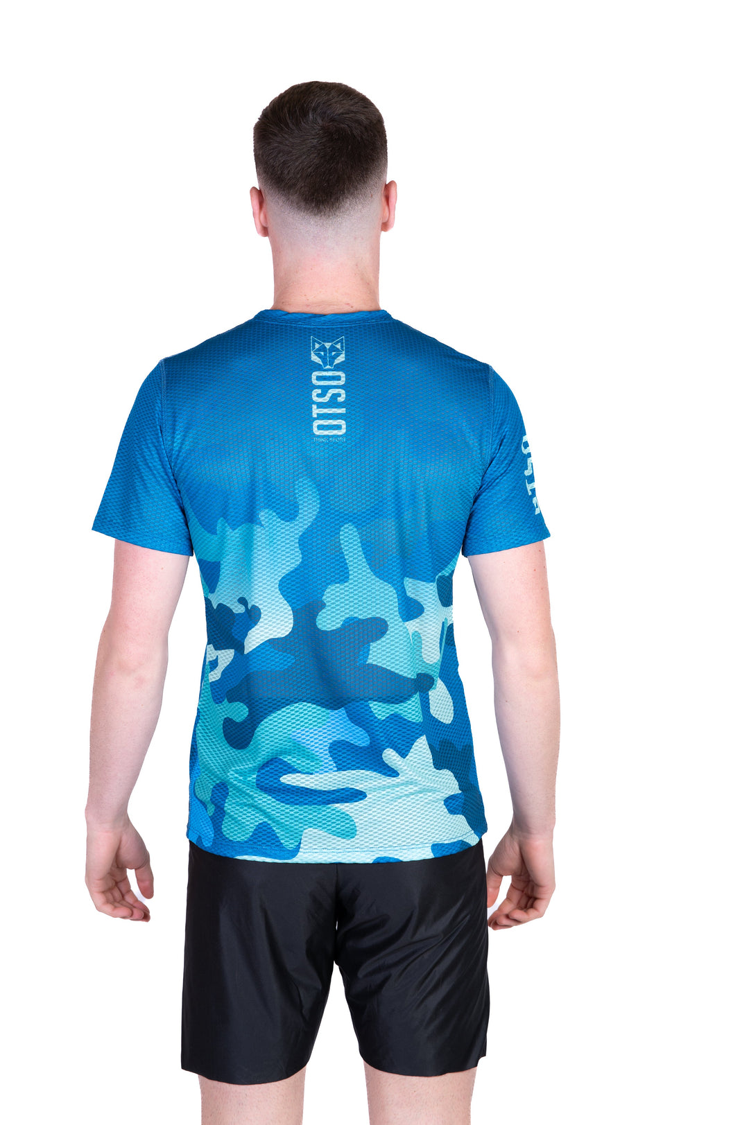 MEN'S SHORT SLEEVE SHIRT CAMO BLUE(メンズ半袖Tシャツ 迷彩ブルー)