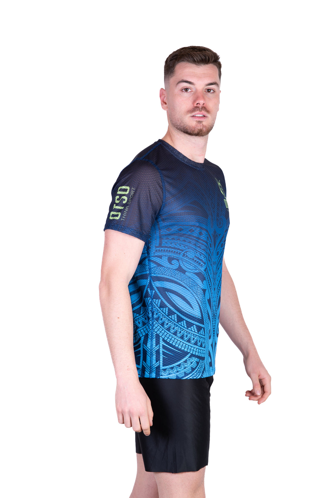 MEN'S SHORT SLEEVE SHIRT MAORI BLUE(メンズ半袖Tシャツ マオリブルー)