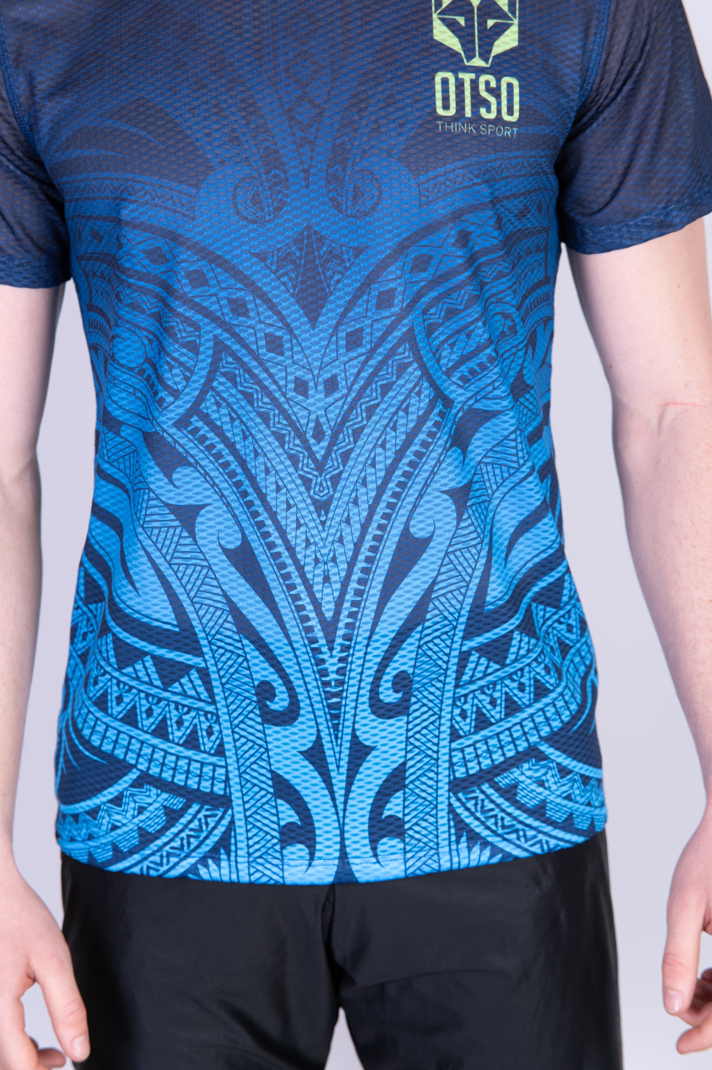MEN'S SHORT SLEEVE SHIRT MAORI BLUE(メンズ半袖Tシャツ マオリブルー