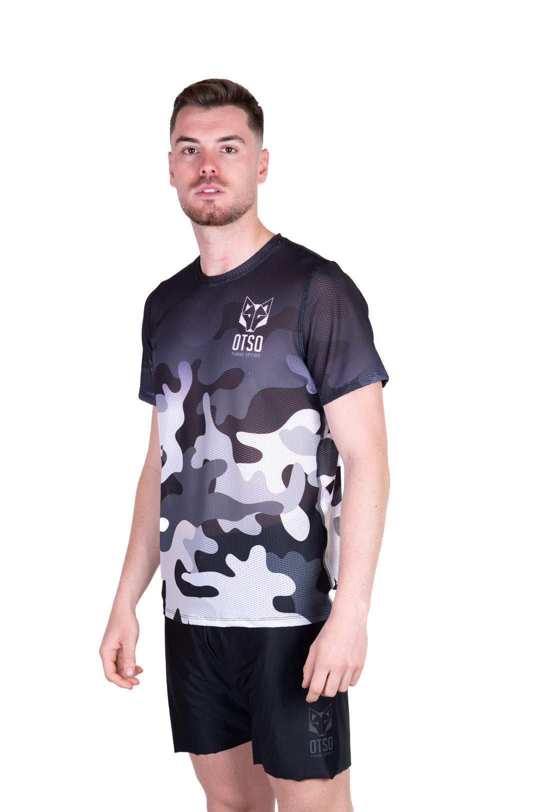 MEN'S SHORT SLEEVE SHIRT CAMO GREY (メンズ半袖Tシャツ 迷彩グレー)