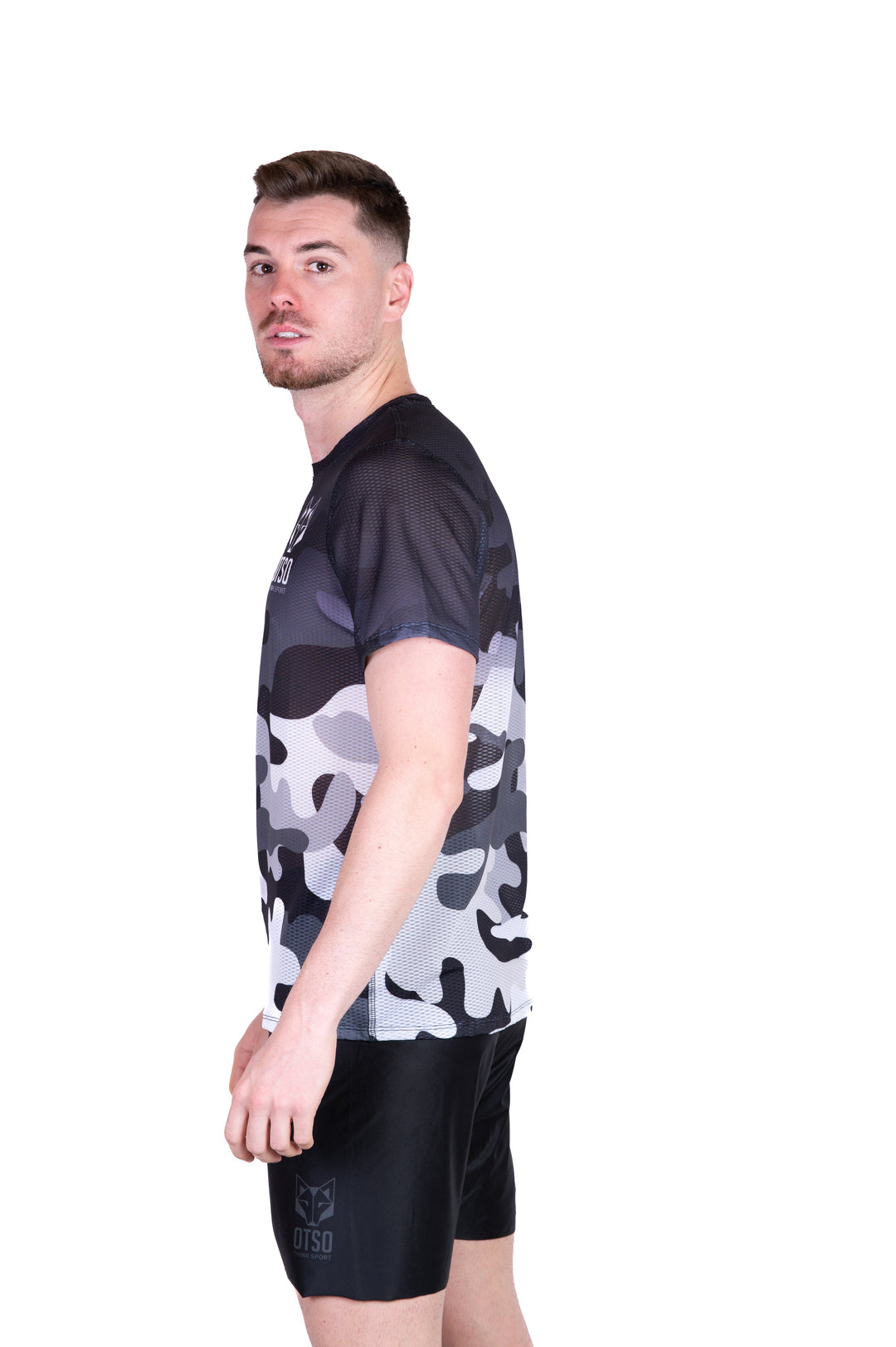 MEN'S SHORT SLEEVE SHIRT CAMO GREY (メンズ半袖Tシャツ 迷彩グレー)